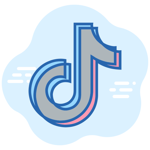 Tiktok, social media, digitalmarketing, share, network, connection icon